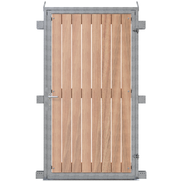 Wooden fence door